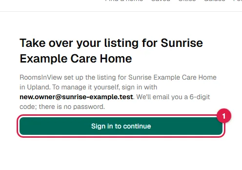 Screenshot: Open the invite email and sign in